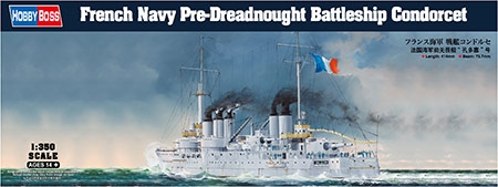 French Navy Pre-Dreadnought Battleship Condorcet - 1/350