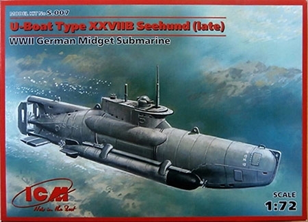 U-Boat Type XXVIIB Seehund (late) - WWII German Midget Submarine - 1/72 