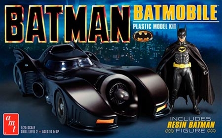 Batman 1989 Batmobile com figura de resina - 1/25 - NOVIDADE!