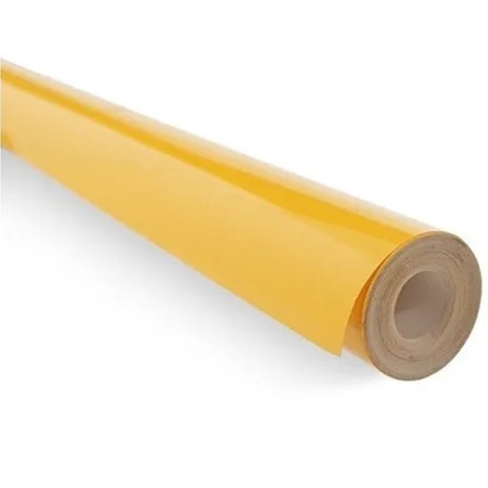 Plástico termoadesivo Chinakote  - (1,0 m de larg. - Mín. de 2,0 de compr.) - Amarelo brilhante
