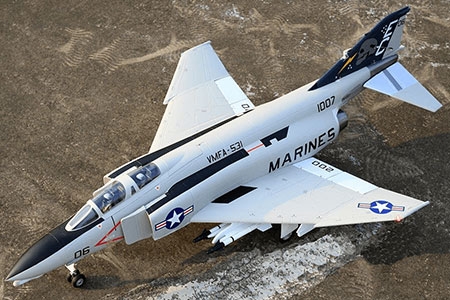 F-4D Phantom II 6S Cinza (Ghost Grey) 90 mm - PNP - Com motor EDF e servos