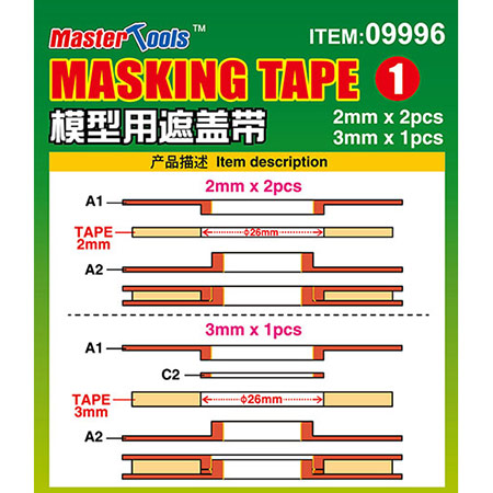 Masking Tape (1) 2mm X2, 3mm X1