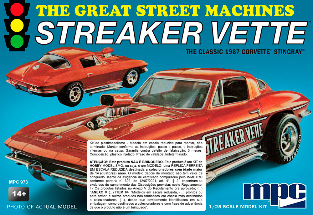 1/25 1967 Chevy Corvette Stingray Streaker Vette  