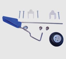 Jogo de bequilha traseira para aviões 25-60 - Conexão externa com o leme