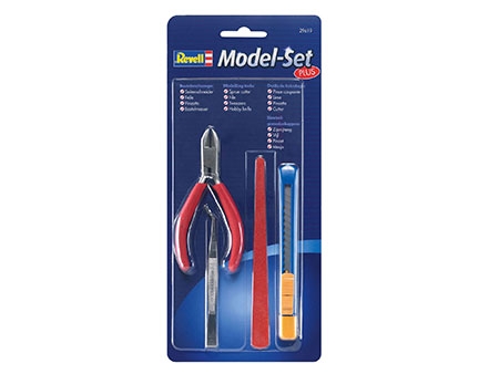 Model-Set Plus - Jogo de ferramentas - Alicate, pinça, lixa, estilete - NOVIDADE!