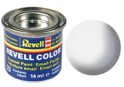 Tinta Revell para plastimodelismo - Esmalte sintético - Branco fosco - 14ml
