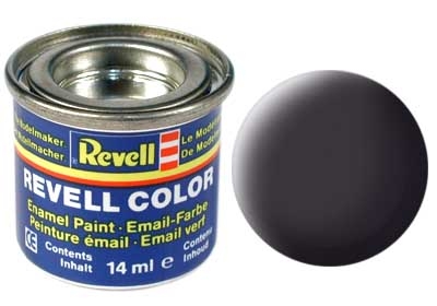 Tinta Revell para plastimodelismo - Esmalte sintético - Preto piche fosco - 14ml