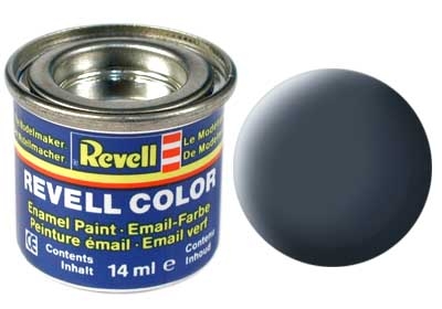 Tinta Revell para plastimodelismo - Esmalte sintético - Cinza escuro (Antracita) - 14ml