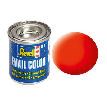 Tinta Revell para plastimodelismo - Esmalte sintético - Laranja luminoso fosco - 14 ml