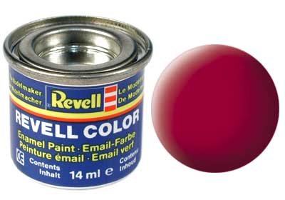 Tinta Revell para plastimodelismo - Esmalte sintético - Vermelho carmim seda - 14ml