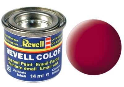 Tinta Revell para plastimodelismo - Esmalte sintético - Vermelho carmim seda - 14ml