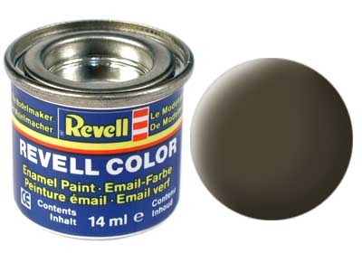 Tinta Revell para plastimodelismo - Esmalte sintético - Preto esverdeado fosco - 14ml