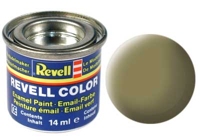 Tinta Revell para plastimodelismo - Esmalte sintético - Amarelo Oliva - 14ml