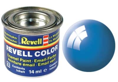 Tinta Revell para plastimodelismo - Esmalte sintético - Azul claro brilhante - 14ml