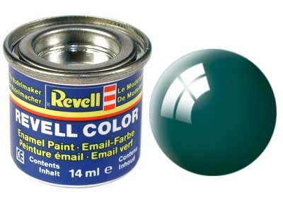 Tinta Revell para plastimodelismo - Esmalte sintético - Verde mar brilhante - 14ml