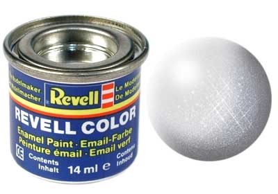 Tinta Revell para plastimodelismo  - Esmalte sintético - Alumínio metálico - 14ml