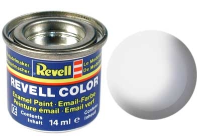 Tinta Revell para plastimodelismo - Esmalte sintético - Branco sólido seda - 14ml
