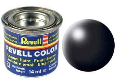 Tinta Revell para plastimodelismo  - Esmalte sintético - Preto seda - 14ml