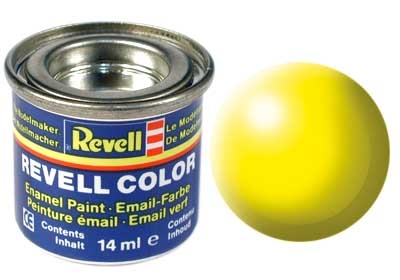 Tinta Revell para plastimodelismo - Esmalte sintético - Amarelo brilhante seda - 14ml