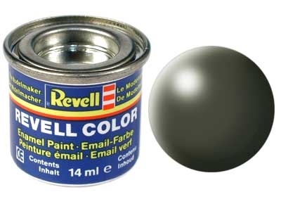 Tinta Revell para plastimodelismo - Esmalte sintético - Verde oliva seda - 14ml