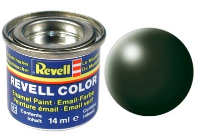 Tinta Revell para plastimodelismo - Esmalte sintético - Verde escuro seda - 14ml