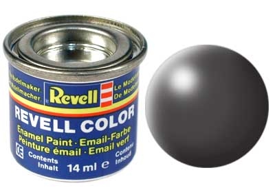 Tinta Revell para plastimodelismo - Esmalte sintético - Cinza escuro seda - 14ml
