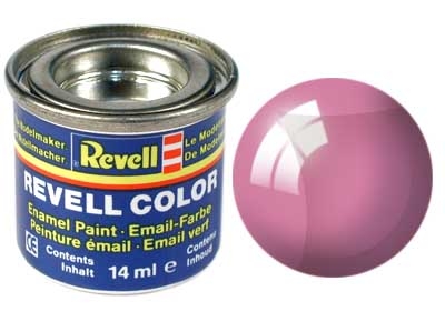 Tinta Revell para plastimodelismo - Esmalte sintético - Vermelho transparente - 14ml