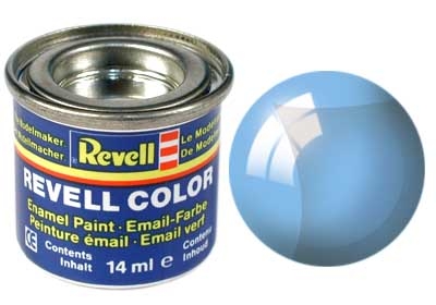 Tinta Revell para plastimodelismo - Esmalte sintético - Azul transparente - 14ml