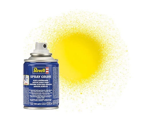 Tinta Revell para plastimodelismo e bolhas de policarbonato - Spray amarelo brilhante - 100 ml