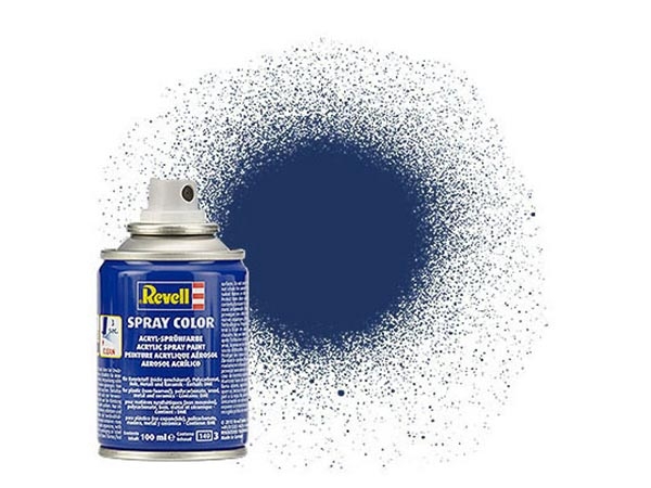 Tinta Revell para plastimodelismo e bolhas de policarbonato - Spray azul metálico - 100 ml