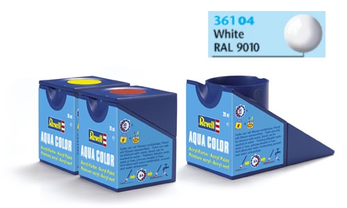 Tinta Revell para plastimodelismo - Aqua Color - Solúvel em água - White
RAL 9010 - 18ml