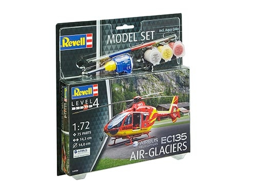 Model Set Airbus Helicopter EC135 Air-Glaciers - 1/72 - NOVIDADE!