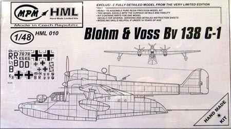 Blohm & Voss Bv 138 C-1 - 1/48 - Kit em resina - Super Detalhado