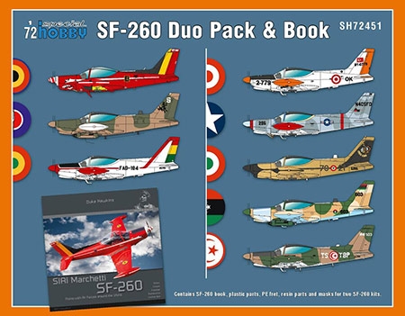 SIAI-Marchetti SF-260 Duo Pack & Book - 1/72