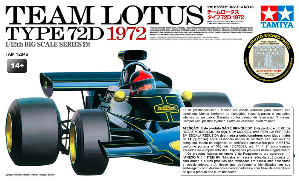 Team Lotus Type 72D 1972 - 1/12