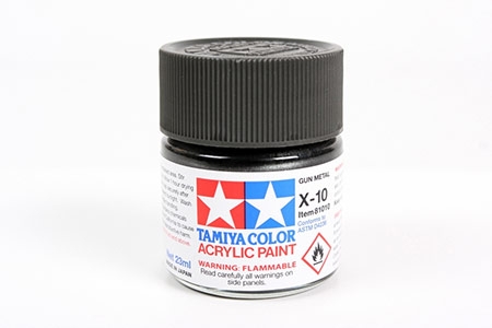 Tinta Tamiya para plastimodelismo - Acrílica X10 - Gun Metal 23 ml