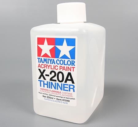 Solvente (thinner) para tinta Tamiya acrílica X-20A - 250 ml - NOVIDADE!