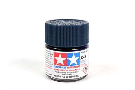 Tinta Tamiya para plastimodelismo - Acrílica mini X-3 - Azul Royal 10ml