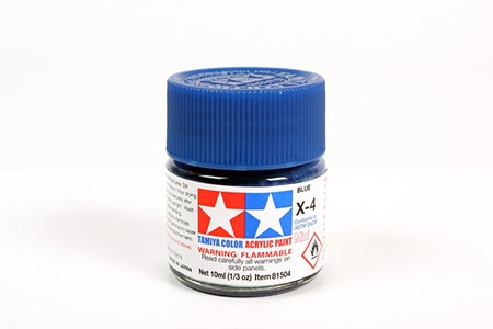 Tinta Tamiya para plastimodelismo - Acrílica mini X-4 - Azul 10ml