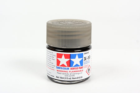 Tinta Tamiya para plastimodelismo - Acrílica mini X-19 - Fumaça 10ml