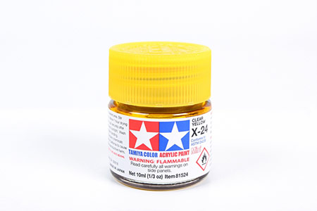 Tinta Tamiya para plastimodelismo - Acrílica mini X-24 - Amarelo claro - 10 ml