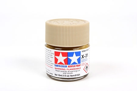 Tinta Tamiya para plastimodelismo - Acrílica mini X-31 Titan Gold 10 ml