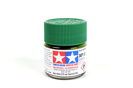Tinta Tamiya para plastimodelismo - Acrílica mini XF-5 - Verde opaco - 10 ml