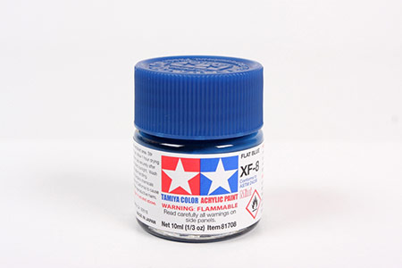 Tinta Tamiya para plastimodelismo - Acrílica mini XF-8 - Azul - 10 ml