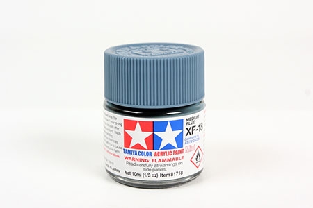 Tinta Tamiya para plastimodelismo - Acrílica mini XF-18 Azul médio - 10 ml