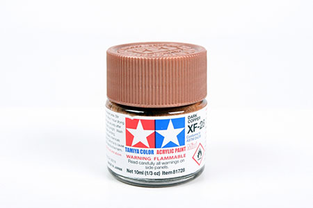 Tinta Tamiya para plastimodelismo - Acrílica mini XF-28 - Cobre escuro - 10 ml