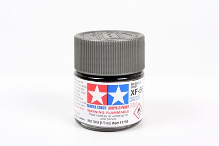 Tinta Tamiya para plastimodelismo - Acrílica mini XF-56 Cinza metálico - 10 ml