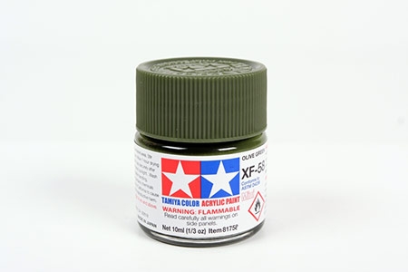 Tinta Tamiya para plastimodelismo - Acrílica mini XF-58 - Verde oliva - 10 ml