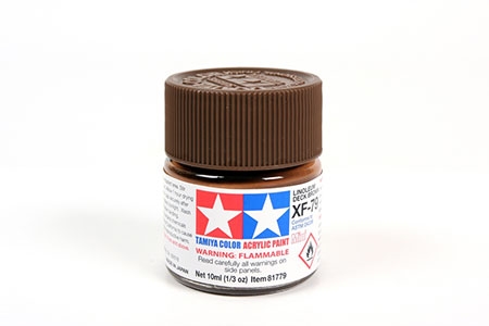 Tinta Tamiya para plastimodelismo - Acrílica mini XF-79 - Linoleum/Deck brown - 10ml