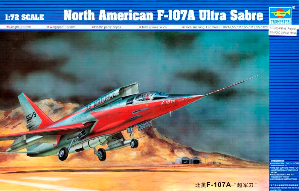 North American F-107A Ultra Sabre - 1/72